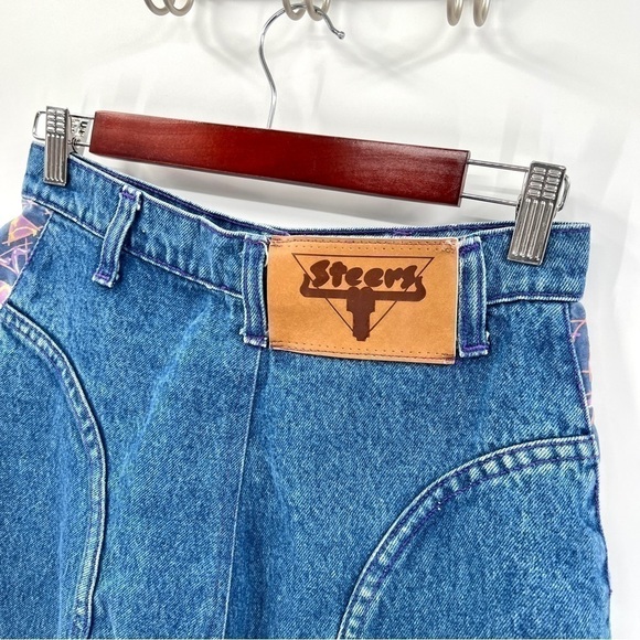 STEERS CARTER HARRIS Woman's Blue Purple Retro 90s Midi Length Denim Skirt - Picture 7 of 11